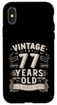 Coque pour iPhone X/XS Vintage Legend 77 Years Old Limited Edition Men Women Bday