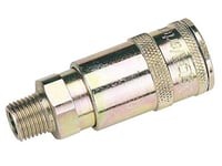 Draper 1/4" BSP Taper Male Thread Vertex Air Coupling | Air Line Compressor Fittings |1197l/min Max Flow Rate | 138bar Max Working Pressure | 51402