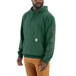 Carhartt Sleeve logo hoodie, Herr, Frosted balsam heather, S