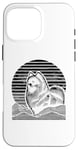 Coque pour iPhone 16 Pro Max Retro Sunset Poméranians Poméraniens Pom Dog