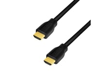 LogiLink HDMI-Kabel A/M zu A/M, 4K/60 Hz, CCS, schwarz, 2,0m