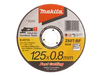 Makita Inox - Skjæreplate - For Rustfritt Stål - 125 Mm - Grovkorn: Z60t