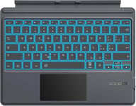 Italian Clavier pour Microsoft Surface Pro 7 Plus/Pro 7/Pro 6/Pro 5/Pro 4/Pro 3,QWERTZ Layout Bluetooth Clavier Rechargeable avec Trackpad,7 Couleurs de Rétro-éclairage.[Y530]