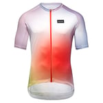 GORE WEAR Men's Breathable Cycling Jersey, Cloud, Fast Moisture Wicking, With Pockets, Short Sleeve Cycling Shirt, Fireball/Multicolor, M