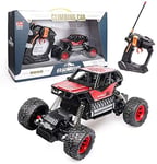 MIEMIE Huge 1:18 Rc Four-Wheel Drive Monster Truck Cars 140m /min 2.4 Ghz Remote Control Truck, Electronic Crawlers Chariot Grade Cross-Country Vehicles Flashing Light Toy for Kids Age 4+