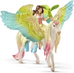 SCHLEICH 70566n Fairy Surah with glitter Pegasus bayala Toy Figurine for childre