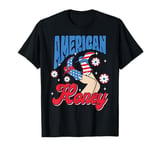 American Honey Boots USA Flag 4th Of July Patriotic Cowgirl T-Shirt