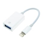 iPhone Adapter till USB - USB 2.0 Hona till Lightning - OTG Vit