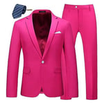 Costume Homme Uni 3 Pièces De Slim Fête Soirée Mariage Business Fit Grande Vêtements Masculin Wz227