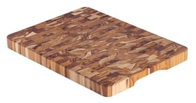 Billot de boucher en bois de teck FSC 40x30x3cm. (L)