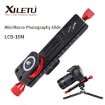 XILETU LCB-16M Mini Macro Photographie Rail Slider Brittop Portable Slide pour Appareil Photo Macro Time-lapse Photographie ARCA SWISS