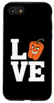 Coque pour iPhone SE (2020) / 7 / 8 Poivron Love Orange