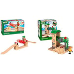 BRIO World Lifting Bridge for Kids Age 3 Years Up - Compatible With All BRIO Railway Train Sets and Accessories & World World Train Signal Station for Kids Age 3 Years Up