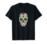 Sugar Skull Day Of The Dead Nice Bone Head Skulls T-Shirt