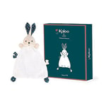 Kaloo - K'Doux - Doudou Lapin Nature - Blanc & Bleu - Matière Lange - 20cm, K969950