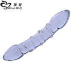 AUCUNE Sextoy,Blackwolf Double face cristal gode g spot Stimulation, verre faux pénis Anal godemichet femme mâle Gay Masturbation