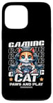 Coque pour iPhone 13 Pro Max Paws And Play Jeu vidéo chat pour hommes, garçons, femmes, enfants