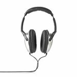 Black /Silver Over-Ear TV Stereo Headphones Earphones 6m Long Cable