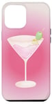 Coque pour iPhone 12 Pro Max Esthétique Rose Matrini Y2K Dirty Martini Lover Olive