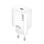 Chargeur Secteur USB-C 45W Power Delivery 3.0 Charge Rapide LinQBlanc