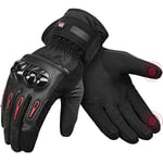 KEMIMOTO Gants de Moto Hiver Homologués 2KP CE, Gants à Trois Doigts Écran Tactile Imperméable, Protection Legère et Chaude, VTT, Activités en Plein air Femme et Homme Gants Tactiques