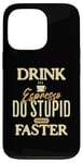 Coque pour iPhone 13 Pro Buvez du café expresso et faites des choses stupides plus rapidement