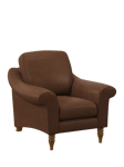 John Lewis Camber Leather Armchair, Light Leg