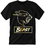 Mr. Beast Logotyp T-shirt Herr &, American Youtuber T-shirt Regula -vuxen, 3xl M