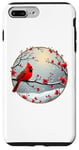 iPhone 7 Plus/8 Plus Red Cardinal Winter Scene Case