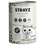 STRAYZ Ekologisk Cat 6 x 400 g - Ekologisk kyckling & ekologisk zucchini