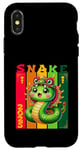 Coque pour iPhone X/XS Nouvel An chinois du serpent vert 2025 Zodiaque Lunaire