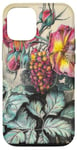 Coque pour iPhone 15 Pro Rose bourgeonnante, feuilles, pétales et fleurs