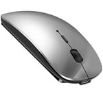 LEAPEST Wireless Bluetooth Mouse for MacBook Pro/Air/Mac/iPad/Laptop/Desktop/Mac/PC/Computer/Phone-Portable Slim Silent Office Mice with USB-C Adapter 2.4 GHz USB Mice(Black Gray)