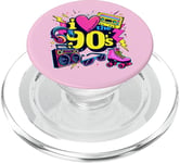 Vintage 90s Party Outfit Men Women Eighties I Love The 90s PopSockets PopGrip for MagSafe