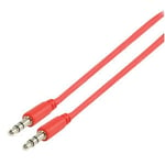 1m Red 3.5mm Stereo Jack Plug to Plug Aux Cable for MP3 Player Car iPhone iPod