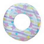 MMIAOO Colorful swimming ring,Adult thickened rainbow swimming ring,Inflatable Float Pool Rubber Ring,Water Games Sports Supplies for Summer Swimming (White)