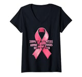 Womens Support The Fighters Admire The Survivors Honor The Taken V-Neck T-Shirt