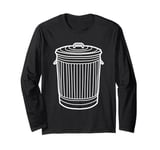 Funny Garbage Truck Art Trash Can For Toddler Boys Long Sleeve T-Shirt