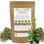 Organic MULLEIN Leaves & Flowers Cut Herbal Tea (Verbascum Thapsus) Grade A 100g