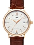 IWC IW356504 Portofino Sølvfarvet/Læder Ø40 mm