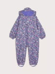 Monsoon Baby Darcy Ditsy Print Puddle Suit, Purple