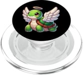 Turtle as Angel with Halo PopSockets PopGrip for MagSafe