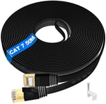 Cat 7 Ethernet Cable 50m Outdoor, Long Flat Ethernet Network Cable High Speed -