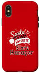 Coque pour iPhone X/XS Plaid de Noël Buffalo, directeur de magasin préféré de Funny Santa