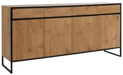 Loft Lancelot Oak 4 Door Sideboard