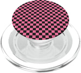 Mini Black and Pink Classic Checkered Checker Checkerboard PopSockets PopGrip pour MagSafe