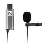 Industry Standard Sound ISSLM420H USB Lapel Clip On Microphone With Headphone Input