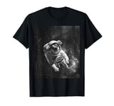 Funny Astronaut Dog Floating in Space Galactic Adventure T-Shirt