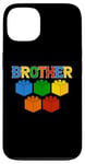 Coque pour iPhone 13 T-shirt humoristique Brother Master Builder Bricks Blocks