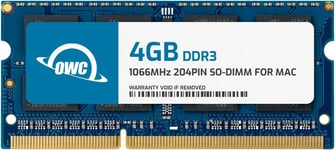 Module de mémoire So-DIMM 204 Go PC8500 DDR3 Non ECC 1066 MHz 204 Broches pour MacBook Pro, MacBook, Mac Mini et iMac (8566DDR3S4GB)